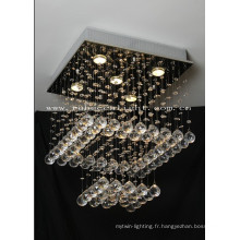 Lampe de plafond en acier inoxydable moderne K9 Crystal Chandelier